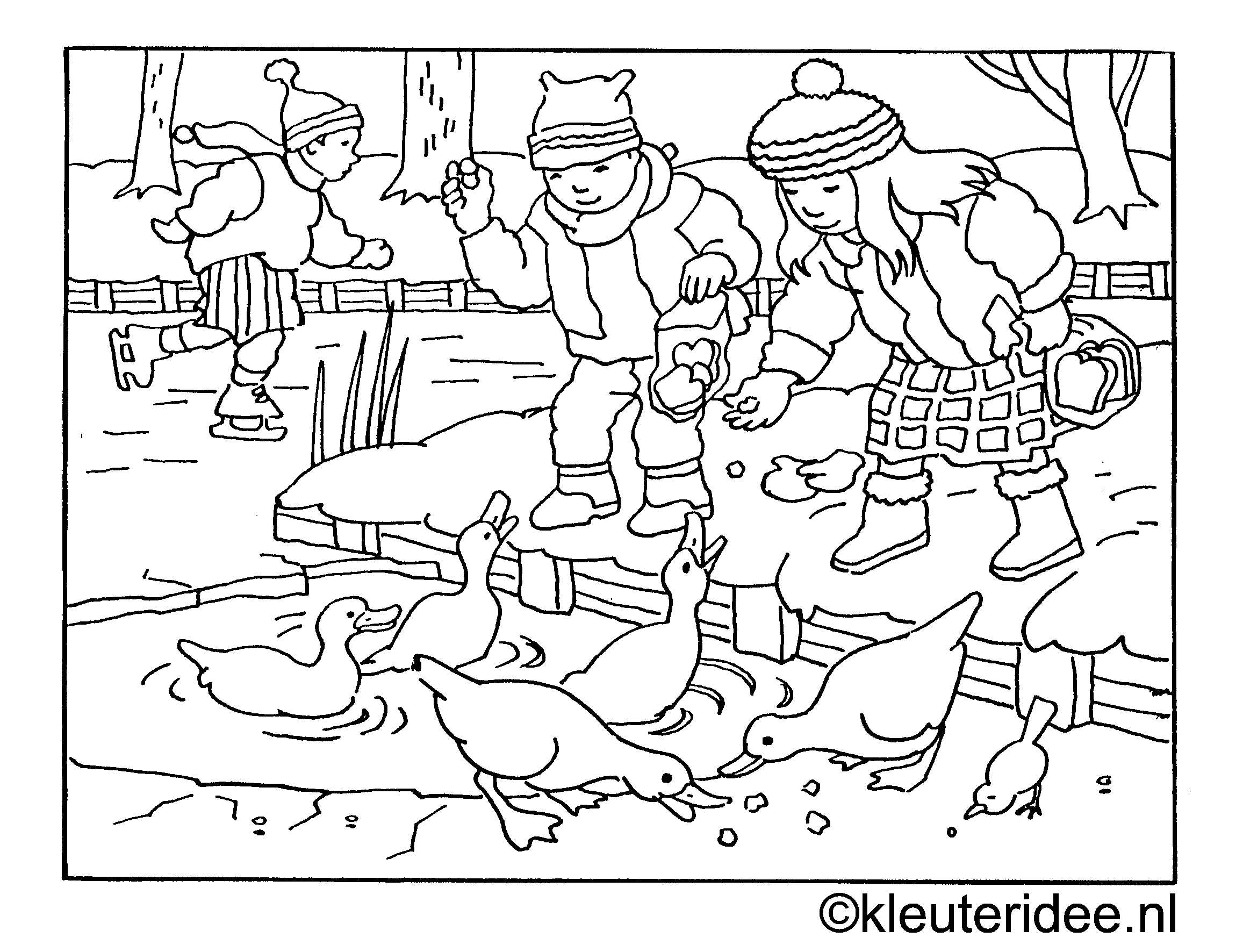 17+ Kleurplaat Vogels In De Winter